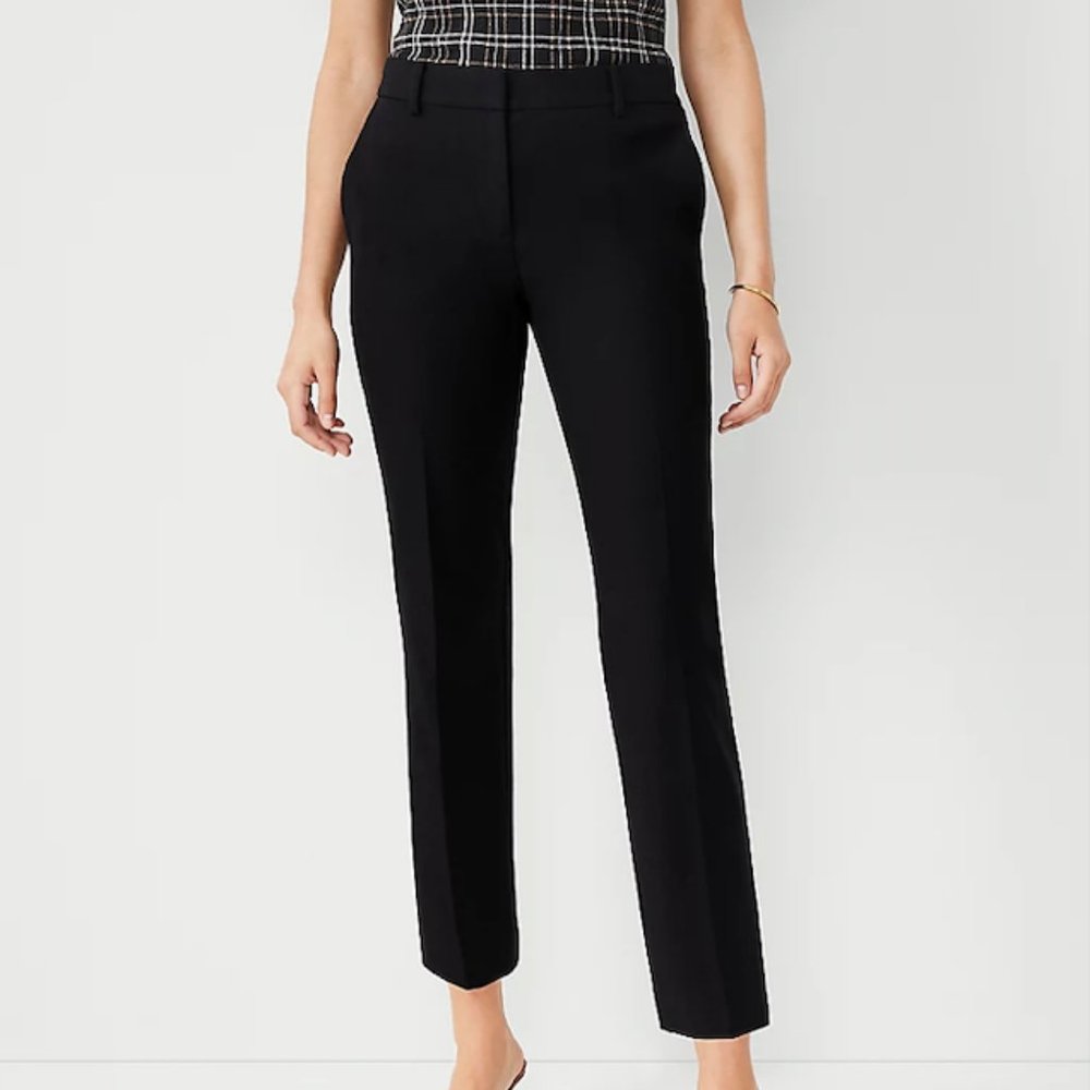 Ann Taylor - The Eva Ankle Pant, Curvy Fit, Black, Size 16